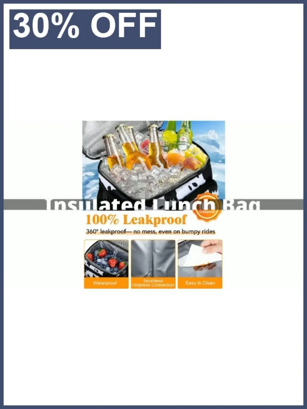 Insulated Lunch Bag Leakproof Cooler Tote for Work Travel